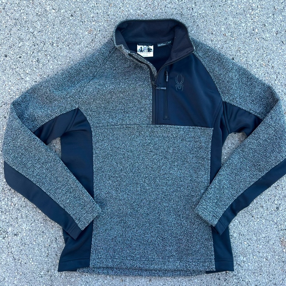 Spyder Core Outbound Sweater Mens Medium Quarter Zip Thermal Midweight Pullover